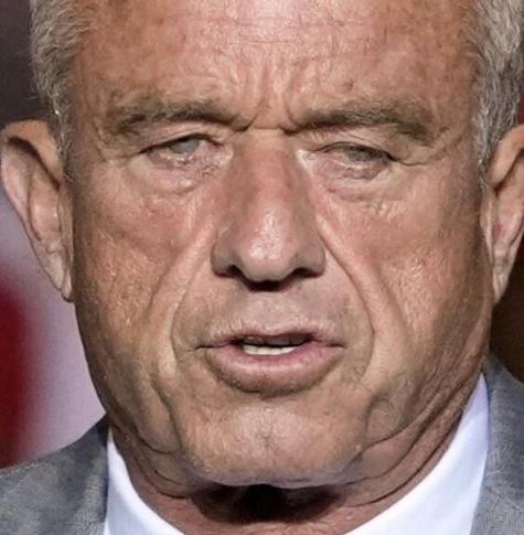 Typical  image encompassing the inner soul of the a very troubled human being-RFK Jr, broken bad. He oozes dread and negativity.