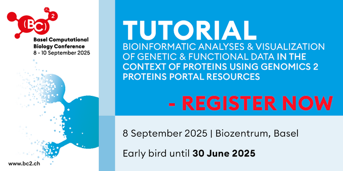 banner to advertise a tutorial at the [BC]2 Basel Conference
